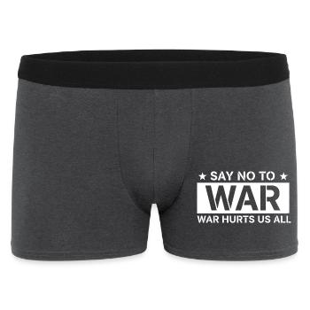 Dire non à la guerre - Déclaration sur la guerre nous blesse tous - Boxer Homme - charbon - Devant