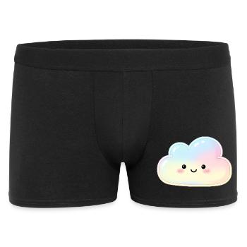 Pastel Cloud with Cute Face Sleep Cloud - Men's Boxer Shorts - black - Front
