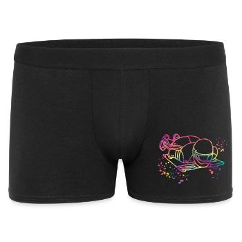 Skeleton Bobsleigh Winter Sports Sled - Men's Boxer Shorts - black - Front