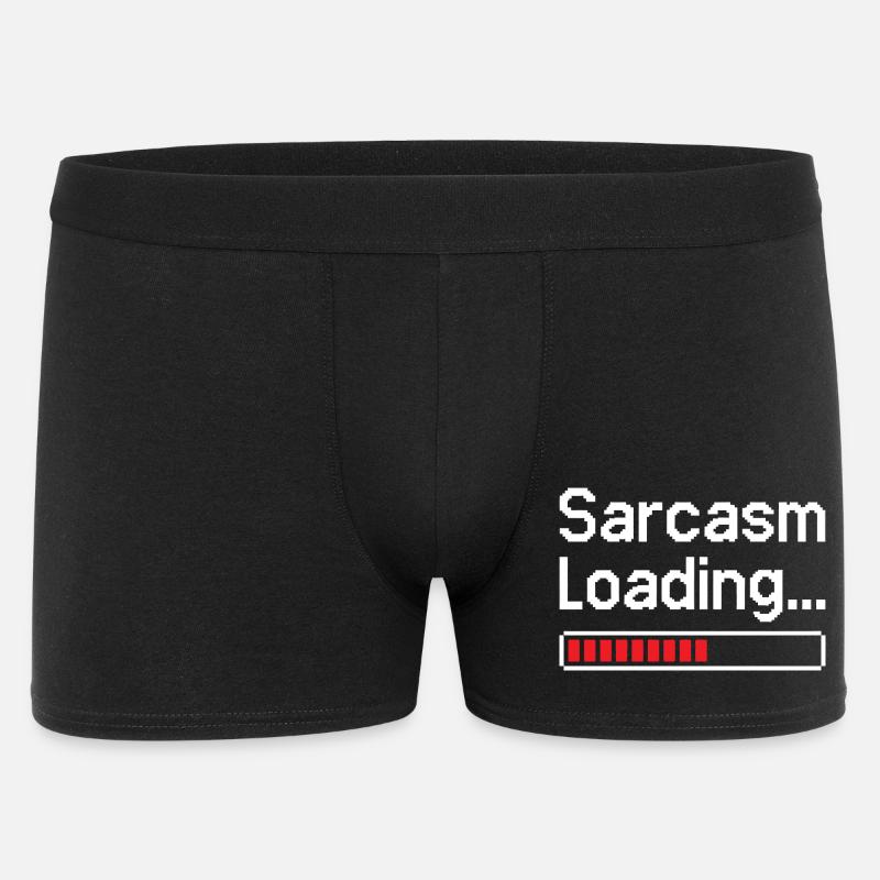Sarkasmus Ladestatus - Männer Boxer Shorts - Schwarz