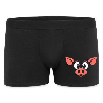 Porcelets | Déguisement de carnaval en costume de grand visage - Boxer Homme - noir - Devant