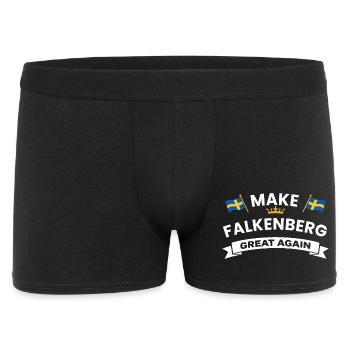 Falkenberg Flag Crown Design - Men's Boxer Shorts - black - Front