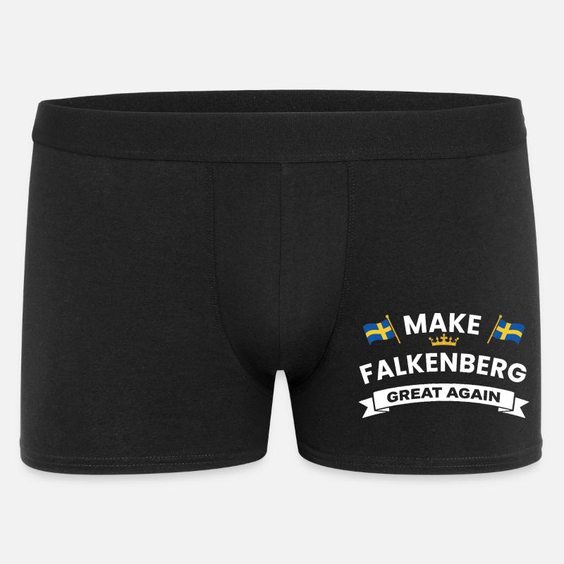 Falkenberg Flag Crown Design - Men's Boxer Shorts - black