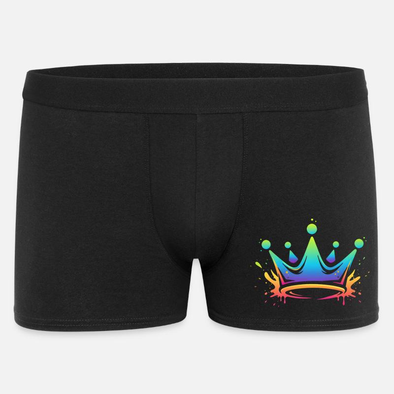 Rainbow Crowns Splash - Men's Boxer Shorts - black