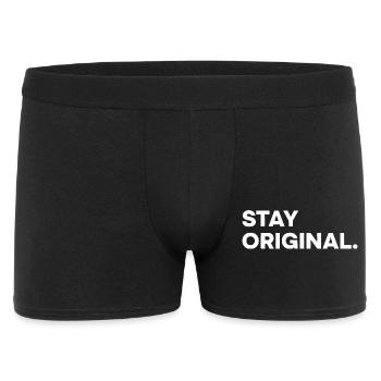 Stay Original – Minimal Statement Design - Men's Boxer Shorts - black - Front