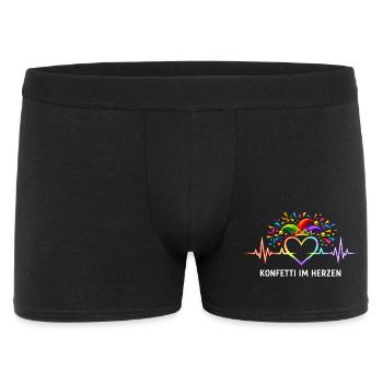 carnival confetti in the heart ECG - Men's Boxer Shorts - black - Front