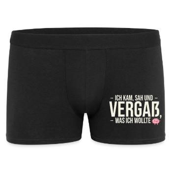 I came, saw and forgot... | Fun Shirt - Men's Boxer Shorts - black - Front