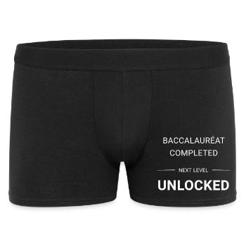 Diplôme Baccalauréat réussi - Level complété - Boxer Homme - noir - Devant