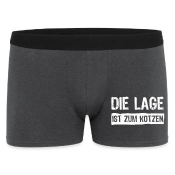 The location sucks - Men's Boxer Shorts - charcoal grey - Front