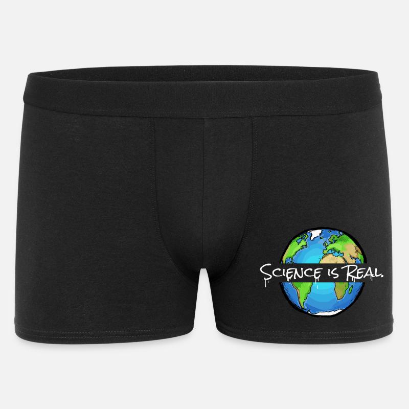 La science est réelle | Globe - Boxer Homme - noir