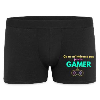Gamer Attitude – Ça ne m'intéresse pas - Boxer Homme - noir - Devant