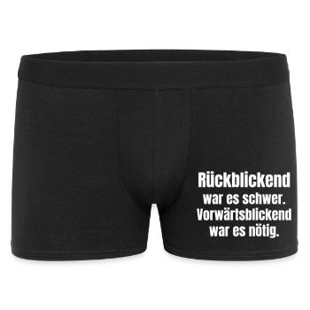 Difficile avec le recul, nécessaire pour aller de l’avant - Boxer Homme - noir - Devant