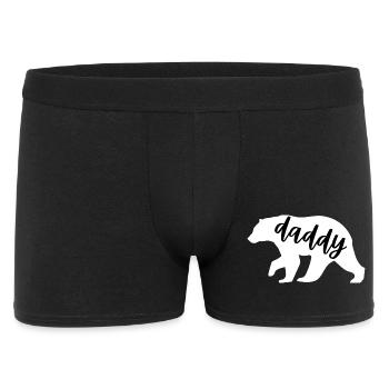 Papa Ours - Adorable association familiale & Fête des pères - Boxer Homme - noir - Devant