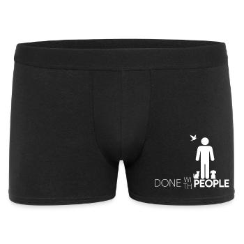 Fini avec les gens - Motif Fini avec les gens - Boxer Homme - noir - Devant
