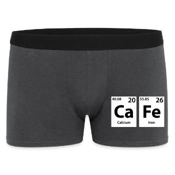 Tableau périodique de la chimie CaFe - Boxer Homme - charbon - Devant