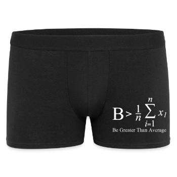 Be Greater Than Average - Men's Boxer Shorts - black - Front