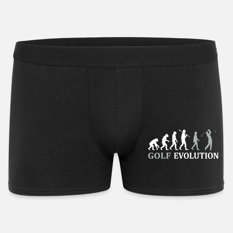 Golf Evolution – Das perfekte Golfer Geschenk - Männer Boxer Shorts - Schwarz