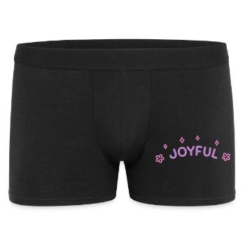 Joie pastel et fleurs - Boxer Homme - noir - Devant
