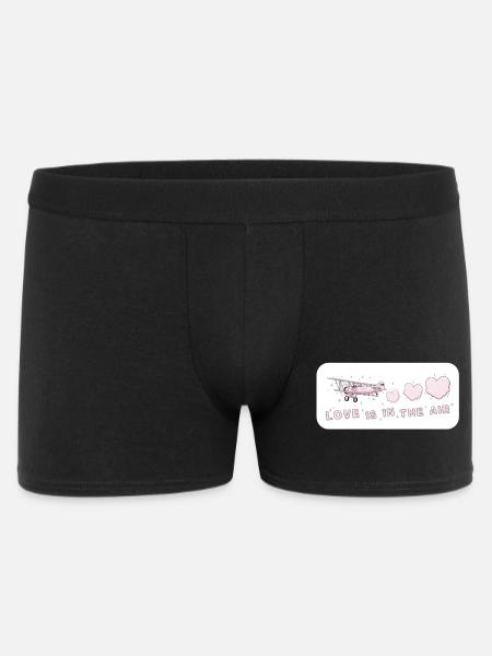 Love is in the air Amour Aérien Rose Vintage - Boxer Homme - noir