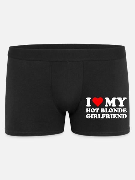 J’aime ma copine blonde - Boxer Homme - noir