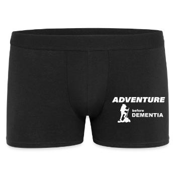 CLIMBING ADVENTURE - Männer Boxer Shorts - Schwarz - Vorne