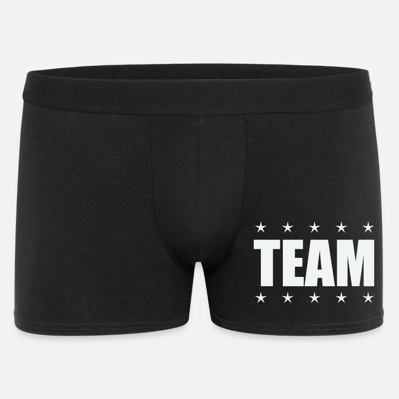 Team mit Sternen - Männer Boxer Shorts - Schwarz
