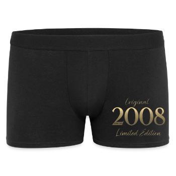 18th Birthday February 2008 Vintage Vintage - Men's Boxer Shorts - black - Front