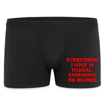 Everything I Love Illegal Expensive Blonde Men - Men's Boxer Shorts - black - Front