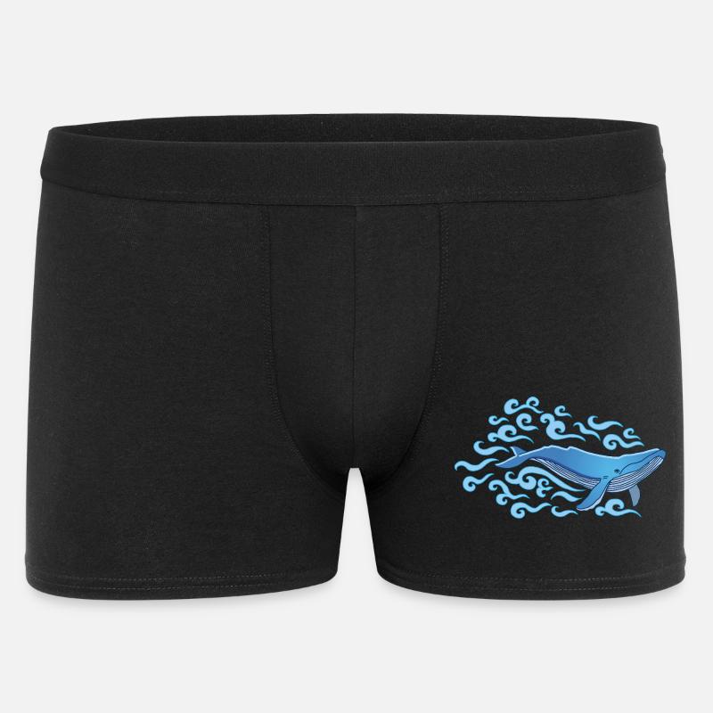 Den blåhval - Boxer Shorts til mænd - sort