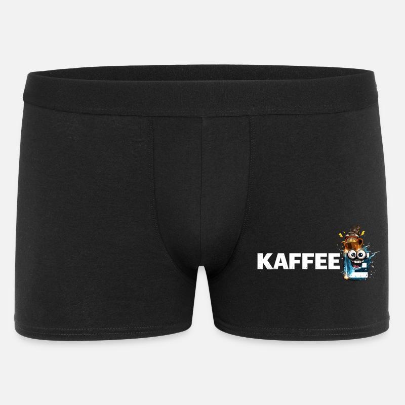 Kaffee Mascot Splash - Männer Boxer Shorts - Schwarz