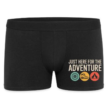 Just Here for the Adventure - Men's Boxer Shorts - black - Front