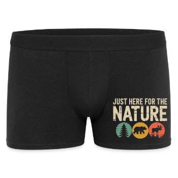 Juste ici pour la nature : Tee rustique de la faune sauvage - Boxer Homme - noir - Devant