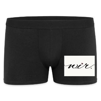 wir. – modernes Liebesstatement Shirt - Männer Boxer Shorts - Schwarz - Vorne