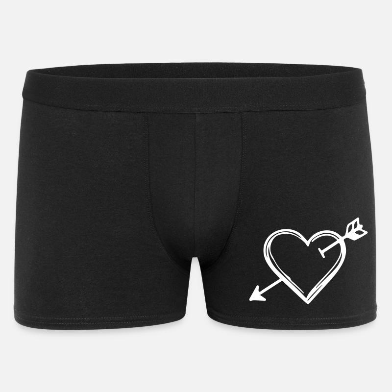 Herz Pfeil Symbol - Männer Boxer Shorts - Schwarz