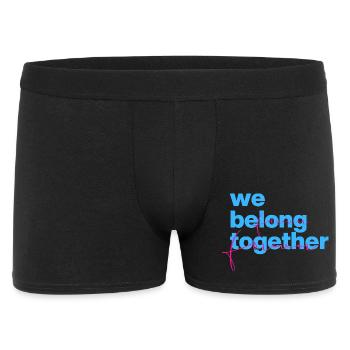 We Belong Together Forever - Männer Boxer Shorts - Schwarz - Vorne