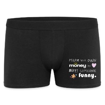 Faites votre propre argent – Épousez quelqu’un de drôle - Boxer Homme - noir - Devant
