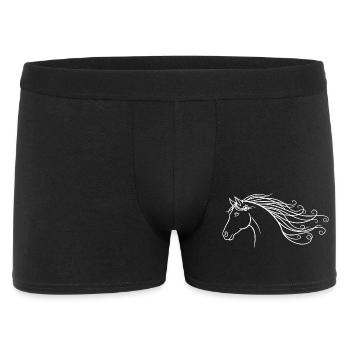 Minimalist Silhouette Riding Horse - Men's Boxer Shorts - black - Front