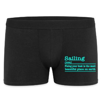 Segeln lustiger Spruch für Segler - Männer Boxer Shorts - Schwarz - Vorne