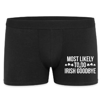 Höchstwahrscheinlich irisches Goodbye - Männer Boxer Shorts - Schwarz - Vorne