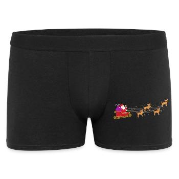 Chihuahua Chihuahueño Santa Claus - Männer Boxer Shorts - Schwarz - Vorne
