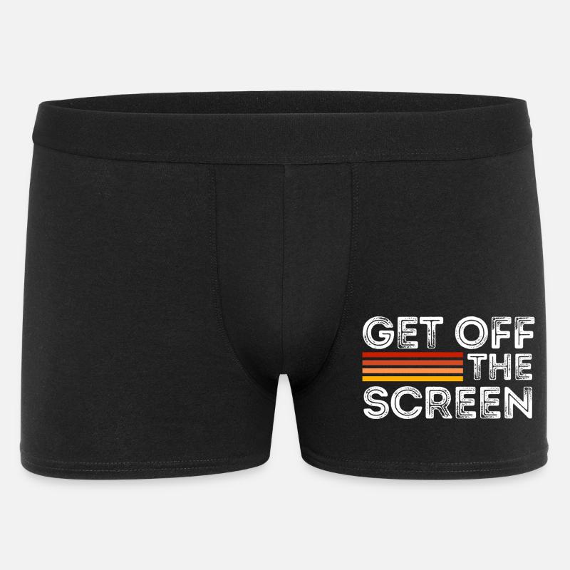 Get Off The Screen - Men's Boxer Shorts - black