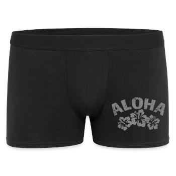Aloha Hibiscus Design – Flower Ornament - Men's Boxer Shorts - black - Front