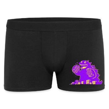 Monster eats city - Men's Boxer Shorts - black - Front