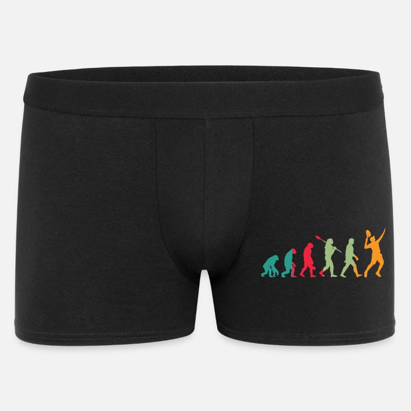 Tennis Evolution Retro - Männer Boxer Shorts - Schwarz