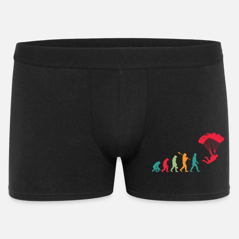 Fallschirm Evolution Fallschirmspringer - Männer Boxer Shorts - Schwarz