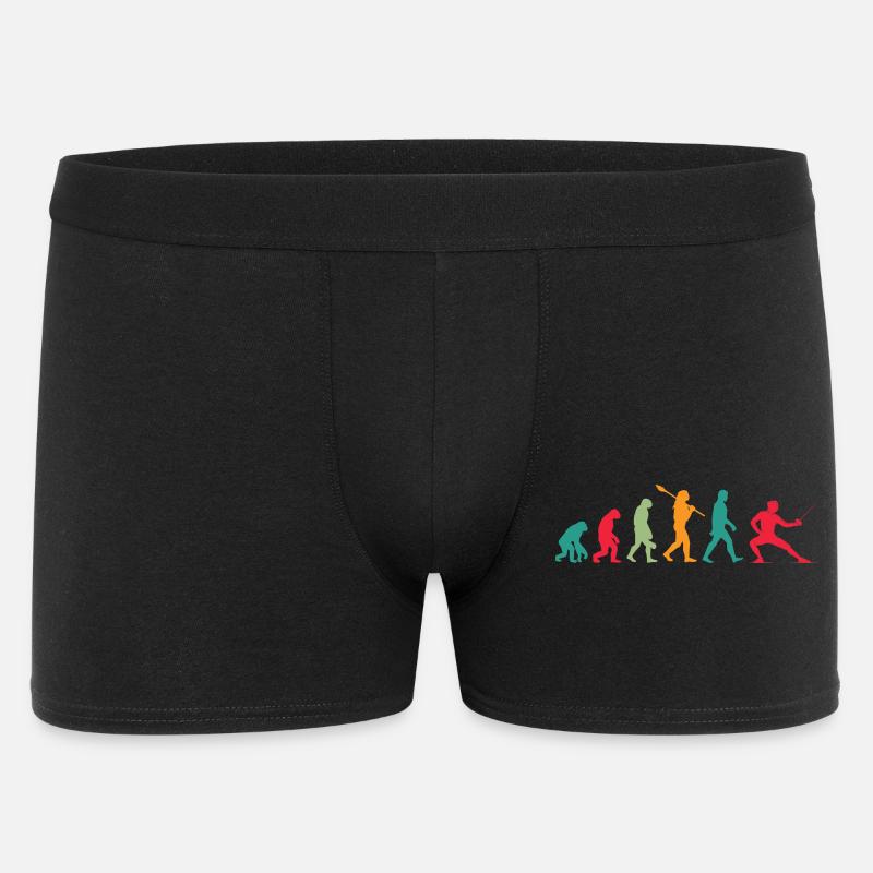 Fechten Evolution - Männer Boxer Shorts - Schwarz