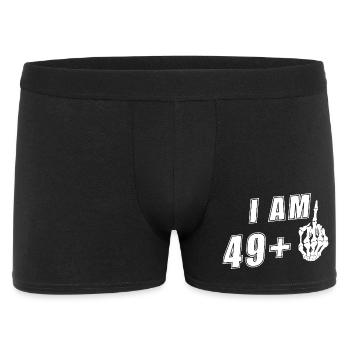 50th Birthday Woman 50s 50th I'm 49+ plus - Men's Boxer Shorts - black - Front