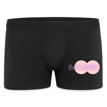 0xB16B00B5 Leetspeak  - Männer Boxer Shorts - Schwarz - Vorne