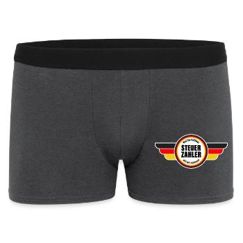 Taxpayers - Because the politicians are counting on me! - Men's Boxer Shorts - charcoal grey - Front