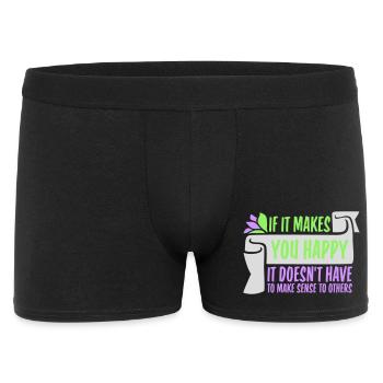 If Makes You Happy Sense Others Spruch Glück Frei - Men's Boxer Shorts - black - Front